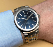  Shop Authentic Tag Heuer Link Automatic Blue Dial Silver Steel Strap Watch for Men - WBC2112.BA0603 - Luxxuri