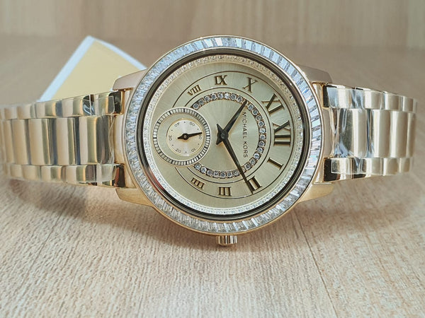  Shop Authentic Michael Kors Madelyn Quartz Gold Dial Gold Steel Strap Watch For Women - MK6287 - Luxxuri