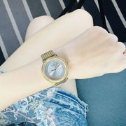  Shop Authentic Guess Willow Two Tine Dial Gold Mesh Bracelet Watch For Women - W0836L3 - Luxxuri