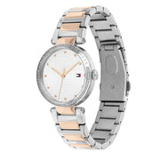  Shop Authentic Tommy Hilfiger Lynn Quartz White Dial Two Tone Steel Strap Watch For Women - 1782236 - Luxxuri