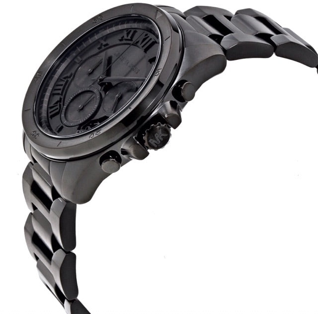  Shop Authentic Michael Kors Brecken Chronograph Black Dial Black Steel Strap Watch For Men - MK8482 - Luxxuri