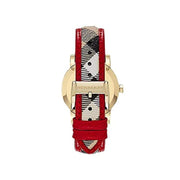  Shop Authentic Burberry The City Champagne Dial Leather Strap Watch for Women - BU9139 - Luxxuri