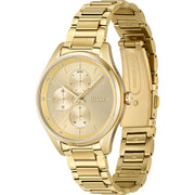  Shop Authentic Hugo Boss Grand Course Gold Dial Gold Steel Strap Watch for Women - 1502584 - Luxxuri