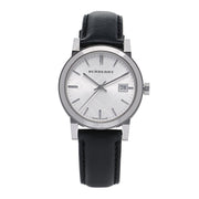 Shop Authentic Burberry The City Silver Dial Black Leather Strap Watch for Women - BU9106 - Luxxuri