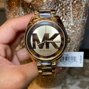  Shop Authentic Michael Kors Janelle Three-Hand Gold Dial Two Tone Steel Strap Watch For Women - MK7136 - Luxxuri