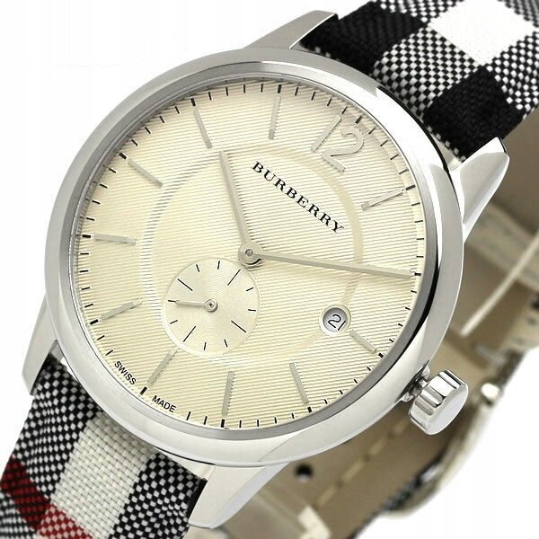  Shop Authentic Burberry The Classic Horseferry Silver Dial Black Leather Strap Watch for Men - BU10002 - Luxxuri