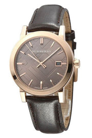  Shop Authentic Burberry The City Brown Dial Brown Leather Strap Watch for Men - BU9013 - Luxxuri