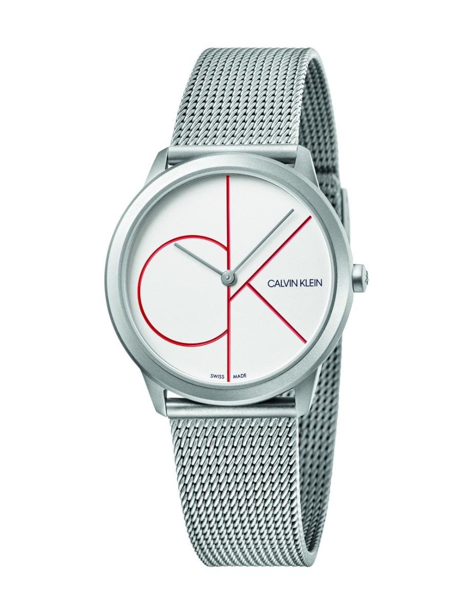  Shop Authentic Calvin Klein Minimal White Dial Silver Mesh Bracelet Watch for Men - K3M51152 - Luxxuri
