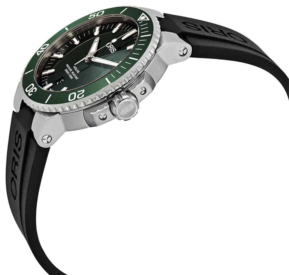  Shop Authentic Oris Aquis Date Green Dial Black Rubber Strap Watch for Men - 0173377304157-0742464EB - Luxxuri