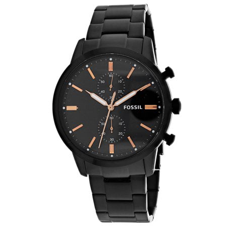  Shop Authentic Fossil Townsman Chronograph Black Dial Black Steel Strap Watch for Men - FS5379 - Luxxuri