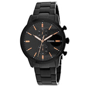  Shop Authentic Fossil Townsman Chronograph Black Dial Black Steel Strap Watch for Men - FS5379 - Luxxuri
