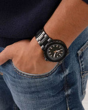  Shop Authentic Guess Track Black Dial Black Steel Strap Watch for Men - GW0426G3 - Luxxuri