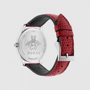  Shop Authentic Gucci G-Timeless Mother of Pearl Red Dial Red Leather Strap Watch For Women - YA1264041 - Luxxuri