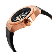  Shop Authentic Maserati Potenza Automatic Skeleton Black Dial Black Leather Strap Watch For Men - R8821108039 - Luxxuri