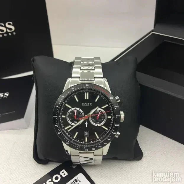  Shop Authentic Hugo Boss Allure Chronograph Black Dial Silver Steel Strap Watch for Men - 1513922 - Luxxuri