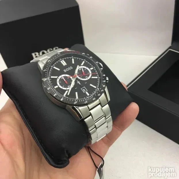  Shop Authentic Hugo Boss Allure Chronograph Black Dial Silver Steel Strap Watch for Men - 1513922 - Luxxuri