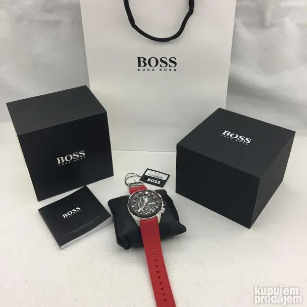  Shop Authentic Hugo Boss Volane Black Dial Red Rubber Strap Watch for Men - 1513959 - Luxxuri