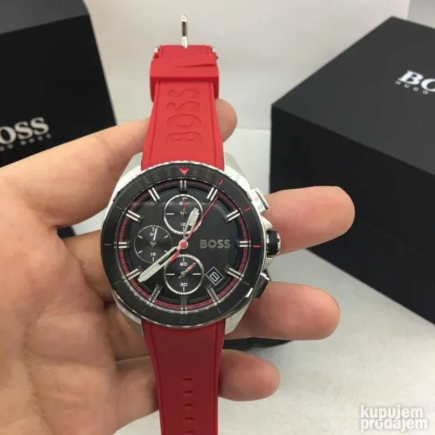  Shop Authentic Hugo Boss Volane Black Dial Red Rubber Strap Watch for Men - 1513959 - Luxxuri