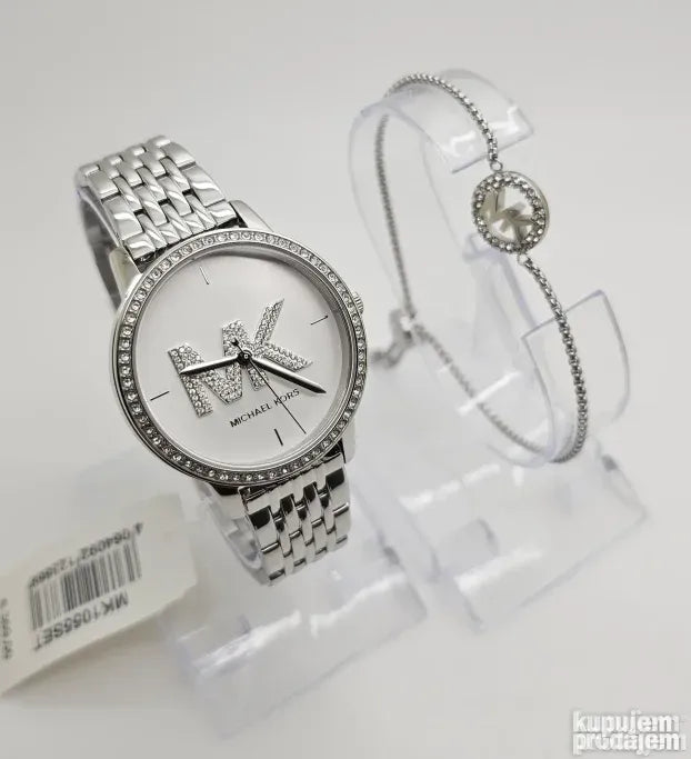  Shop Authentic Michael Kors Melissa Quartz Silver Dial Silver Steel Strap Watch for Women - MK1055 - Luxxuri