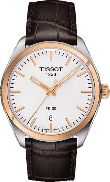  Shop Authentic Tissot T Classic PR 100 Quartz White Dial Brown Leather Strap Watch for Men - T101.410.26.031.00 - Luxxuri