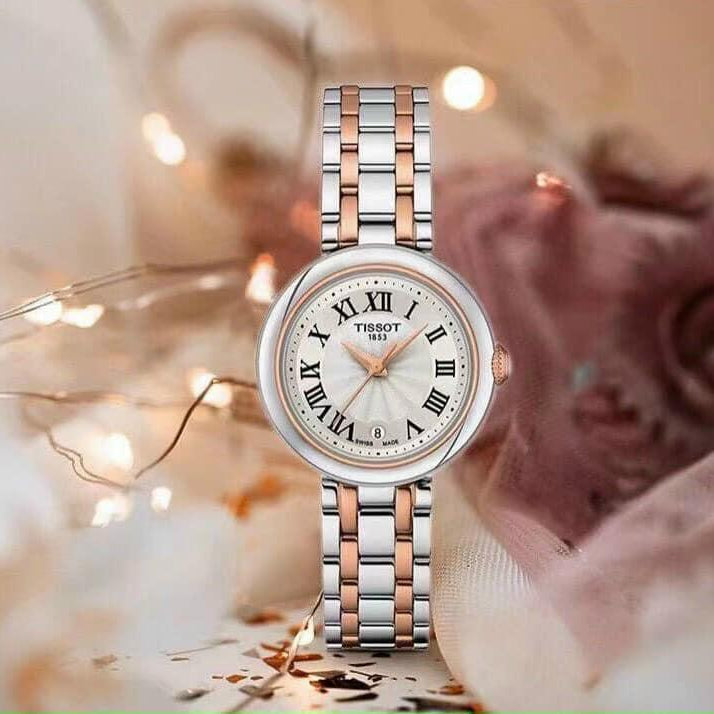  Shop Authentic Tissot Bellissima Small Lady White Dial Two Tone Steel Strap Watch For Women - T126.010.22.013.01 - Luxxuri