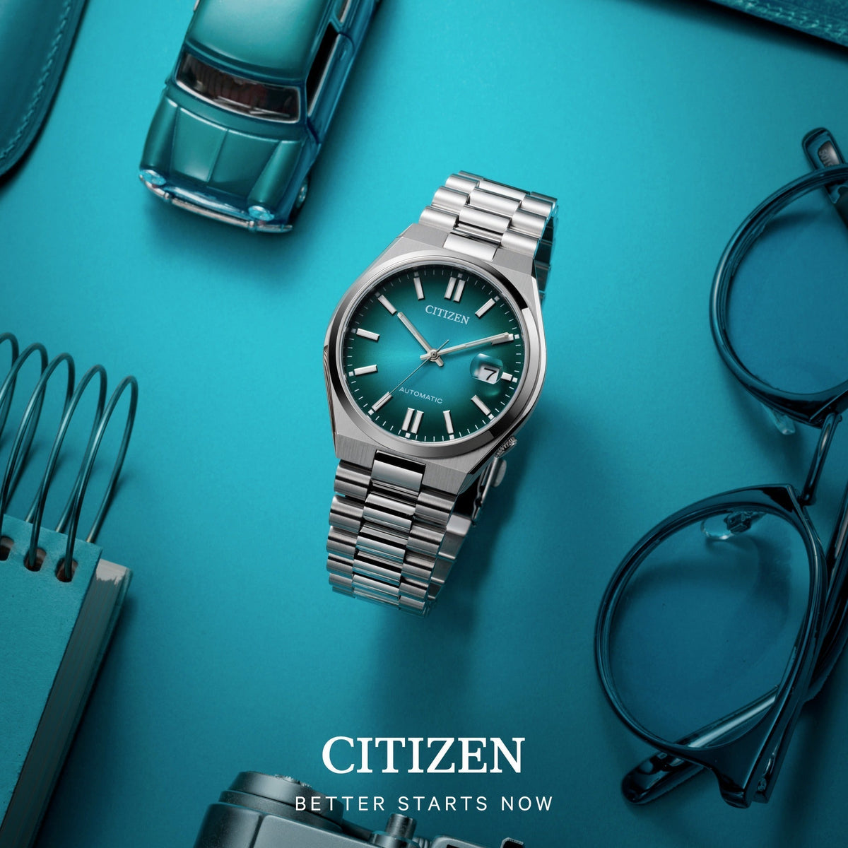  Shop Authentic Citizen Tsuyosa Automatic Blue Dial Silver Steel Strap Watch For Men - NJ0151-88X - Luxxuri