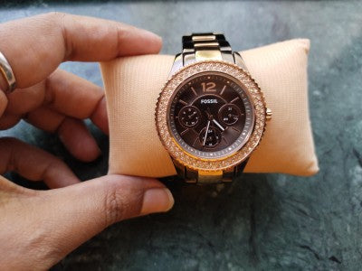  Shop Authentic Fossil Stella Multifunction Brown Dial Two Tone Steel Strap Watch for Women - ES4079 - Luxxuri