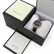  Shop Authentic Gucci GG2570 Quartz Black Dial Black Leather Strap Watch For Women - YA142407 - Luxxuri