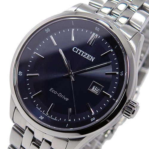  Shop Authentic Citizen Eco Drive Blue Dial Silver Steel Strap Watch For Men - BM7250-56L - Luxxuri