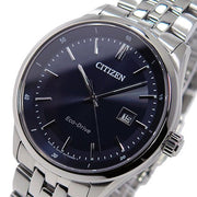  Shop Authentic Citizen Eco Drive Blue Dial Silver Steel Strap Watch For Men - BM7250-56L - Luxxuri