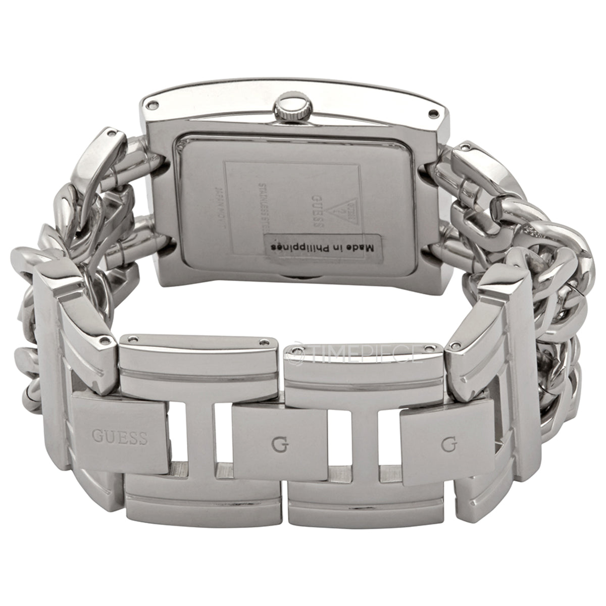  Shop Authentic Guess Mod Heavy Metal Silver Dial Silver Steel Strap Watch For Women - W1117L1 - Luxxuri