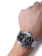  Shop Authentic Citizen Promaster Diver Chronograph Black Dial Silver Steel Strap Watch For Men - BN0190-82E - Luxxuri