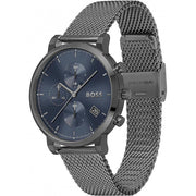 Shop Authentic Hugo Boss Skymaster Chronograph Grey Dial Grey Mesh Bracelet Watch for Men  - 1513934 - Luxxuri