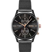  Shop Authentic Hugo Boss Associate Black Dial Black Mesh Bracelet Watch for Men - 1513811 - Luxxuri