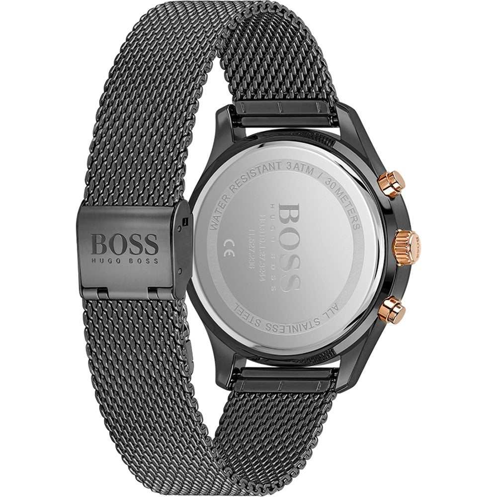  Shop Authentic Hugo Boss Associate Black Dial Black Mesh Bracelet Watch for Men - 1513811 - Luxxuri