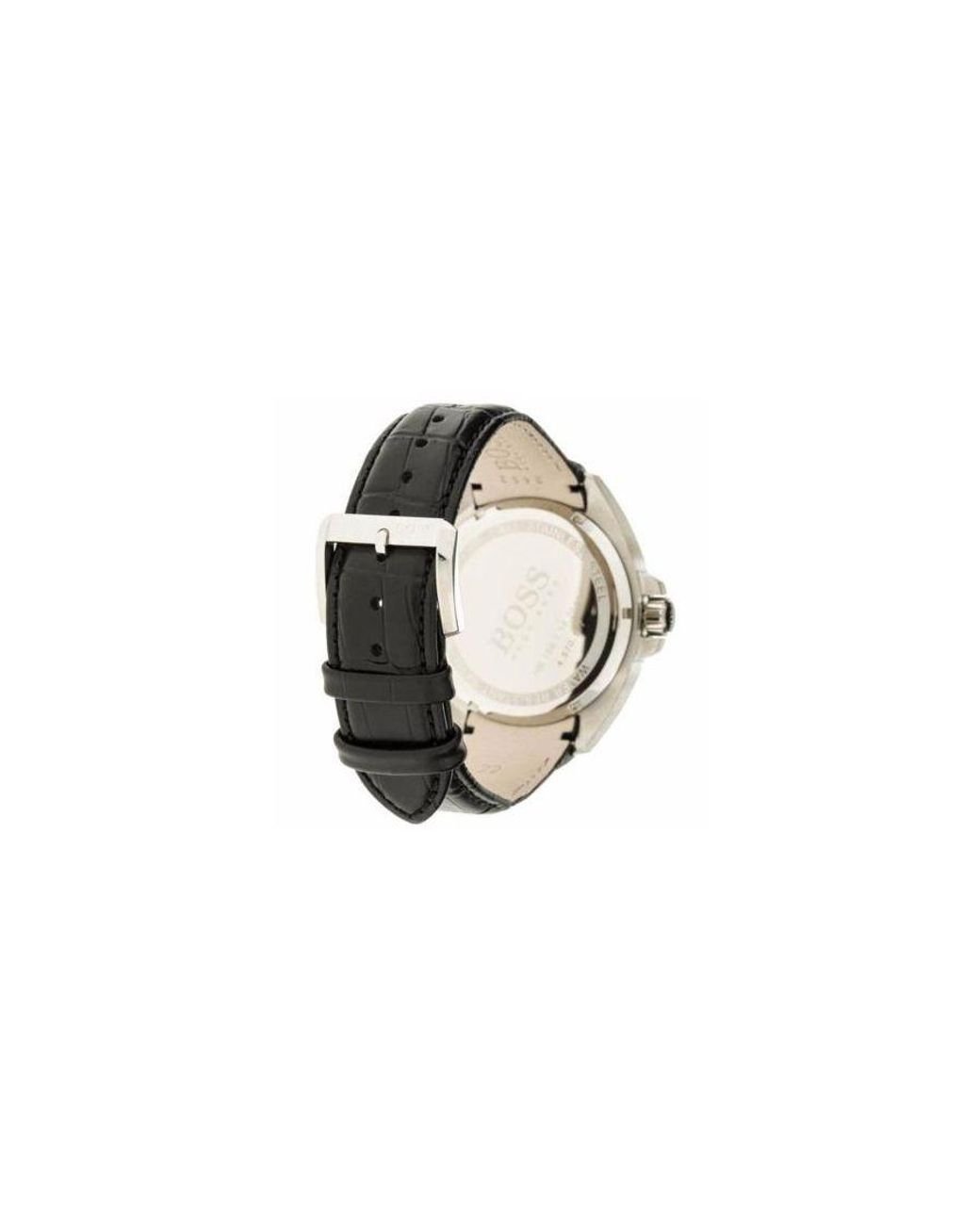  Shop Authentic Hugo Boss Driver Blue Dial Black Leather Strap Watch for Men - 1512882 - Luxxuri