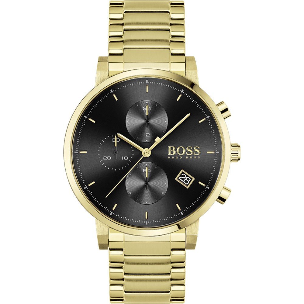  Shop Authentic Hugo Boss Integrity Chronograph Grey Dial Gold Steel Strap Watch for Men - 1513781 - Luxxuri