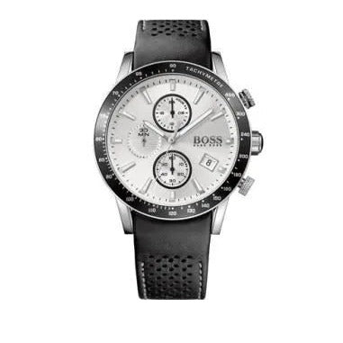  Shop Authentic Hugo Boss Rafale Chronograh Quartz White Dial Black Leather Strap Watch For Men - HB1513403 - Luxxuri