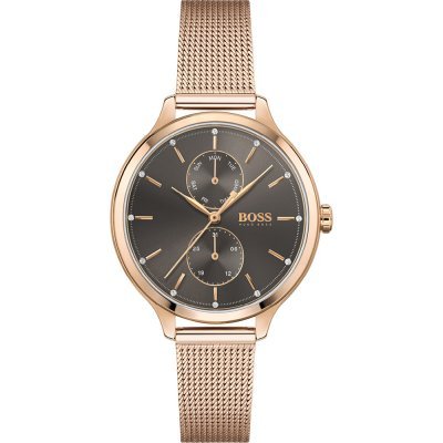  Shop Authentic Hugo Boss Symphony Grey Dial Gold Mesh Bracelet Watch for Women - 1502424 - Luxxuri