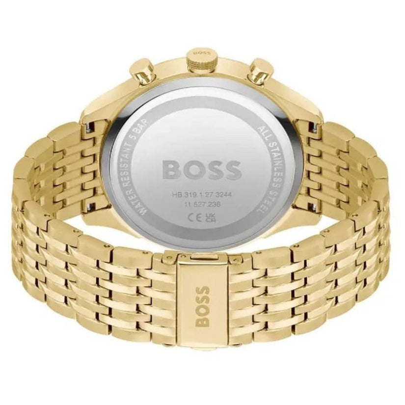  Shop Authentic Hugo Boss Gregor Chronograph Brown Dial Gold Steel Strap Watch For Men - 1514051 - Luxxuri