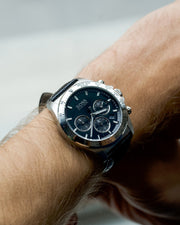  Shop Authentic Hugo Boss Hero Chronograph Black Dial Black Leather Strap Watch For Men - 1513752 - Luxxuri