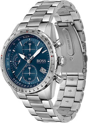  Shop Authentic Hugo Boss Talent Blue Dial Silver Steel Strap Watch for Men - 1513582 - Luxxuri