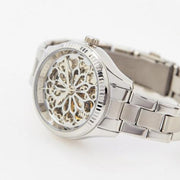  Shop Authentic Fossil Rye Automatic Skeleton Silver Dial Silver Steel Strap Watch for Women - BQ3753 - Luxxuri
