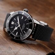  Shop Authentic Breitling Superocean Heritage B20 Automatic 44 Black Dial Black Mesh Bracelet Watch for Men - AB2030121B1S1 - Luxxuri