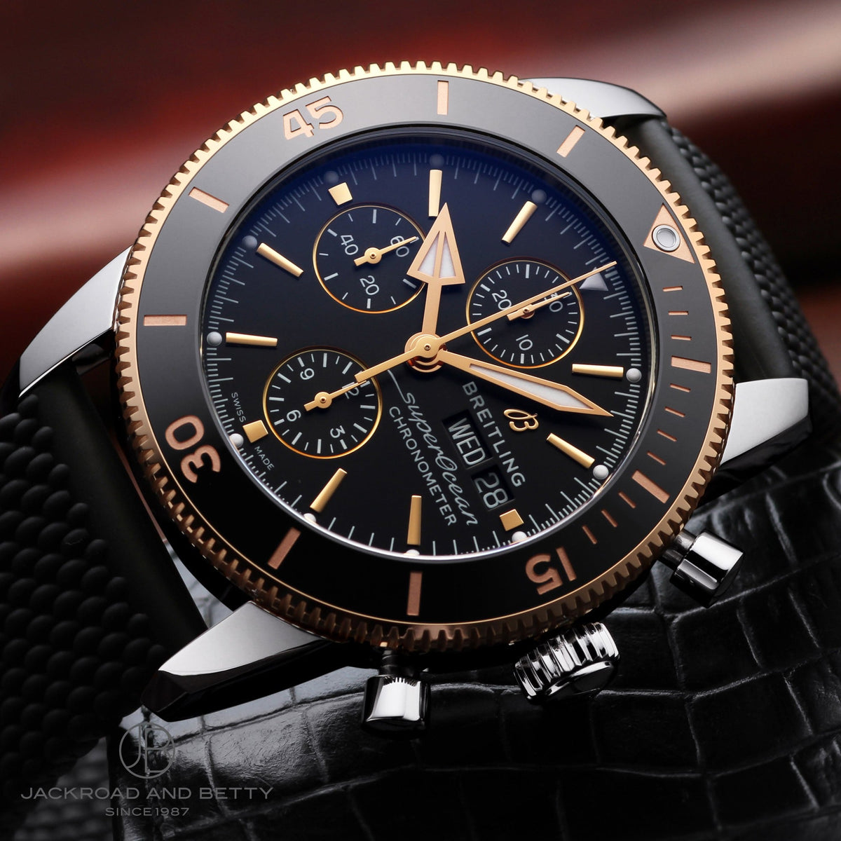  Shop Authentic Breitling Superocean Heritage Chronograph 44 Black Dial Black Mesh Bracelet Watch for Men - U13313121B1S1 - Luxxuri