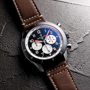  Shop Authentic Breitling Super Avi B04 Chronograph GMT 46 Mosquito Black Dial Brown Leather Strap Watch for Men - YB04451A1B1X1 - Luxxuri