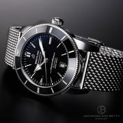  Shop Authentic Breitling Superocean Heritage B20 Automatic 46 Black Dial Silver Mesh Bracelet Watch for Men - AB2020121B1A1 - Luxxuri