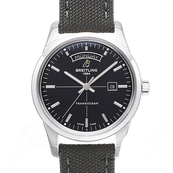  Shop Authentic Breitling Transocean Day & Date 43mm Black Dial Black Nylon Strap Mens Watch - A4531012/BB69/109W/A20  BA.1 - Luxxuri
