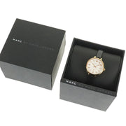  Shop Authentic Marc Jacobs Sally White Dial Black Leather Strap Watch for Women - MBM1352 - Luxxuri