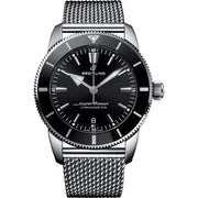  Shop Authentic Breitling Superocean Heritage B20 Automatic 46 Black Dial Silver Mesh Bracelet Watch for Men - AB2020121B1A1 - Luxxuri
